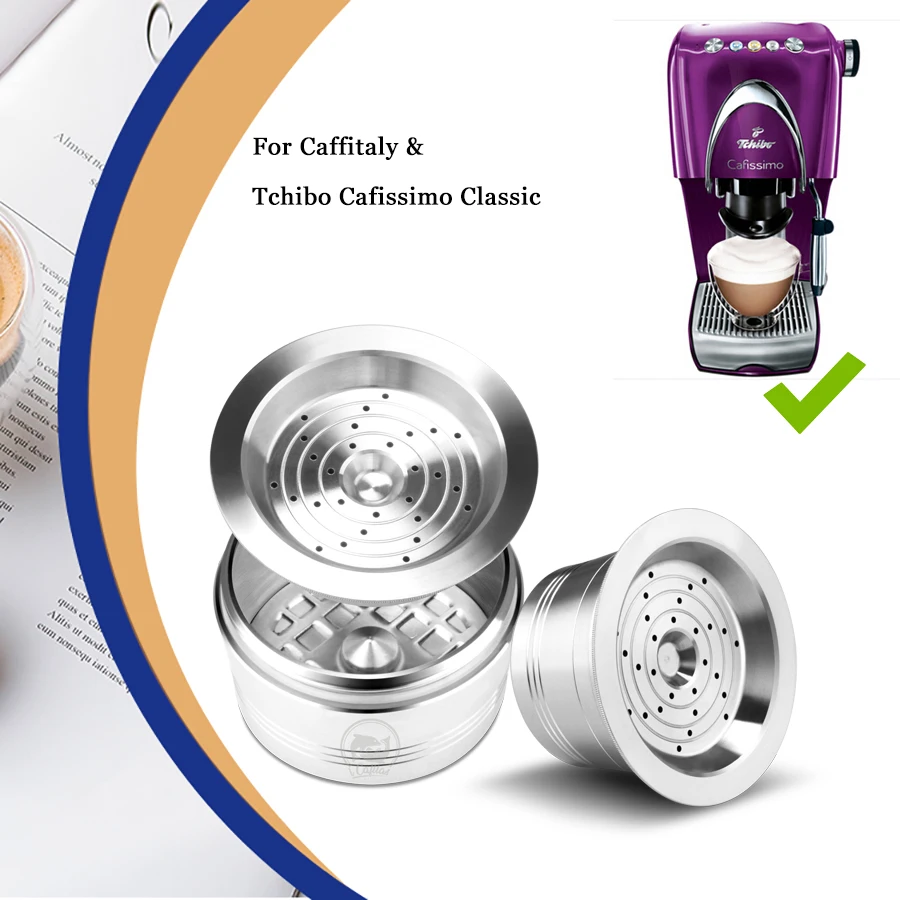 Многоразовые многоразовые кофейные капсулы ICafilas из нержавеющей стали Cafissimo