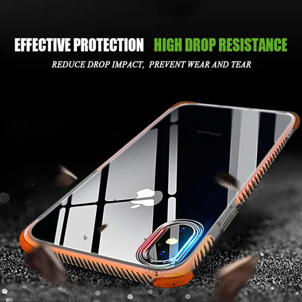 BALMORA Armor Transparent Phone Case For iPhone 6 6s 7 8 plus X Shockproof Protect Soft TPU Clear Cases | Мобильные телефоны и
