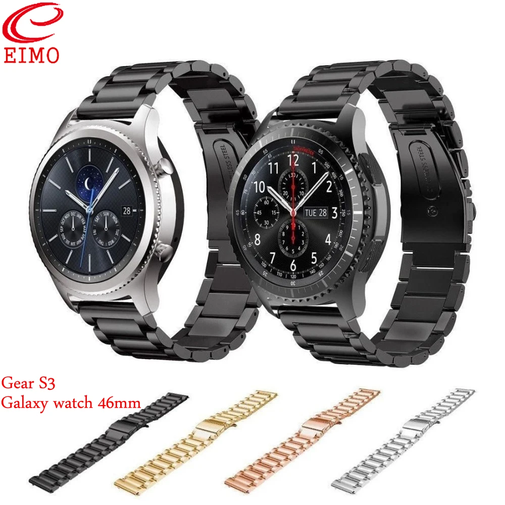 Шестерни S3 ремень для samsung Galaxy watch 46mm Шестерни S3 Frontier/классический ремешок для часов Нержавеющая сталь ссылка браслет «Умные» часы аксессуары