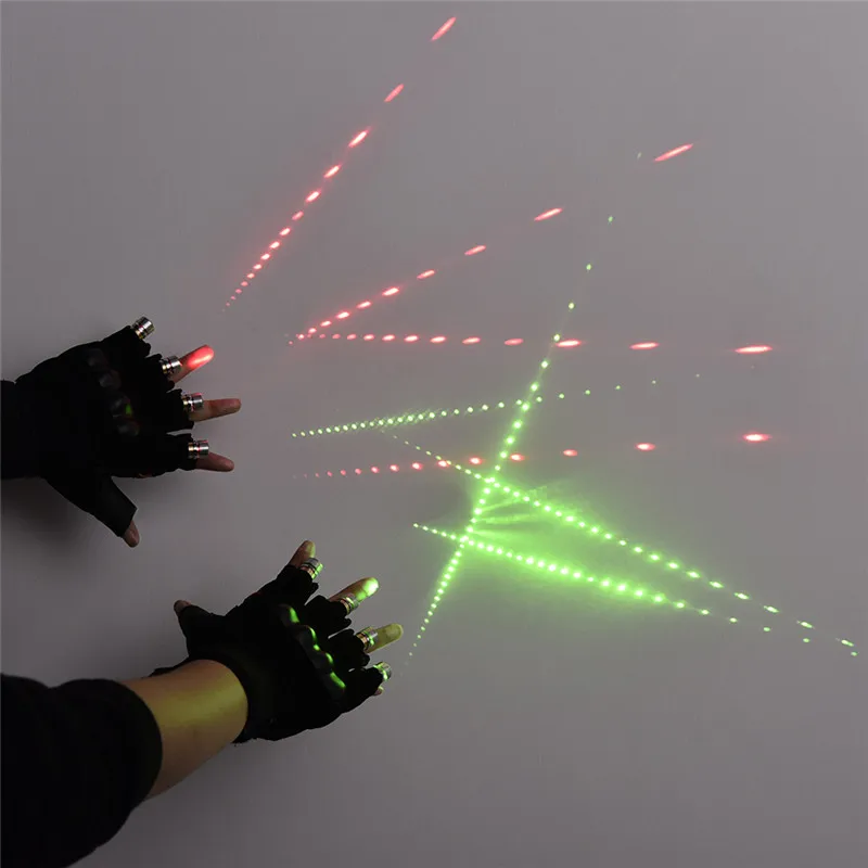 Супер Крутые 1 шт. красные зеленые лазерные перчатки танцевальная сценическая