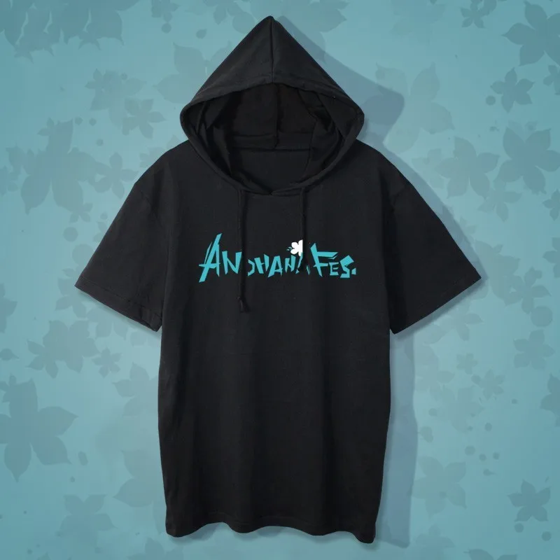 02 Повседневная футболка Аниме Anohana The Flower We Saw That Day Hoody T Shirt Мужчины Женщины Косплей Honma MEIKO с коротким рукавом с капюшоном футболка - Цвет: 02