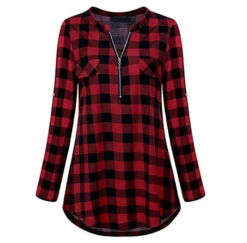 Новое поступление горячая Распродажа весна 2019 Женская клетчатая блузка с