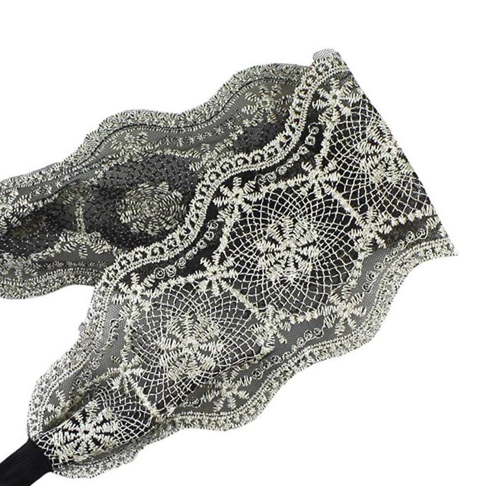 Womens Lace Headband Retro Hair Band Wide Headwraps Accessories Colorful | Красота и здоровье