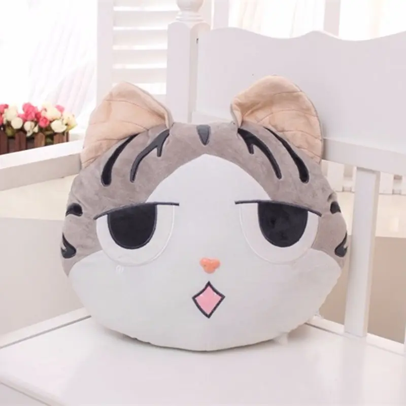

1pcs 38*30cm Chi`S Sweet Cheese Cat Plush Pillow Rice Ball Stuffed Kitty Cushion For Leaning Home Decro