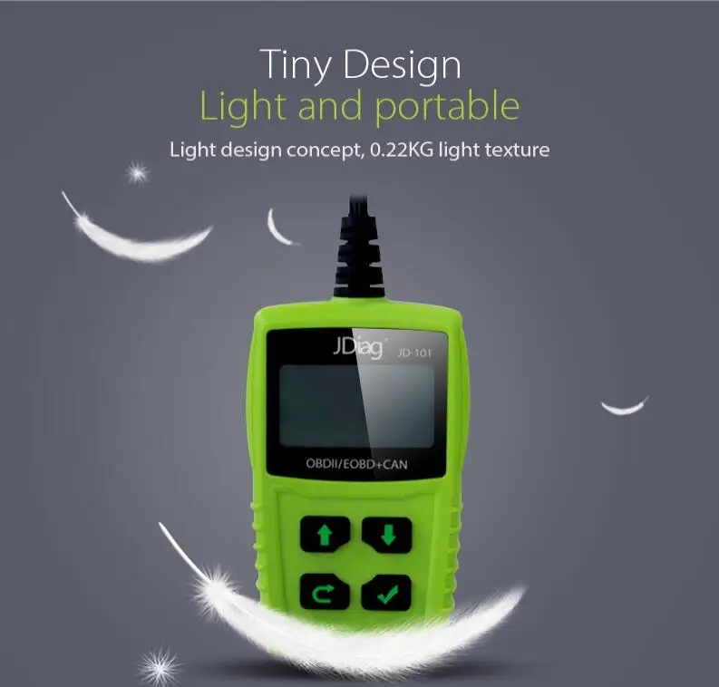 Новейший Jdiag JD101 считыватель кодов JD-101 OBD/OBD2/EOBD автоматический сканер JD101 автомобильный диагностический инструмент лучше чем MS509/ELM32