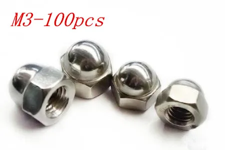 

Metric M3 304 Stainless Steel Hex Head Dome Cap Protection Cover Nuts Acorn Nuts 100pcs/Lot Free Shipping