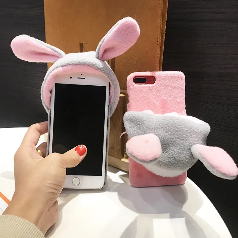 Чехол для телефона Ainike с милым теплым меховым помпоном кролика BBK Vivo X7 X9s X20 Plus Y66 Y67