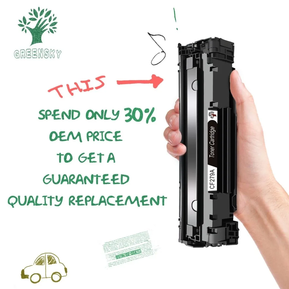 GREENSKY 1PK Черный тонер-картридж CF279A 79A для hp LaserJet Pro M12 M12a M12w M26 M26a M26nw принтера |