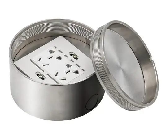 売却 スパイラル円形ソケット304ステンレス鋼防水5孔3プラグモール大理石見えない床ソケット