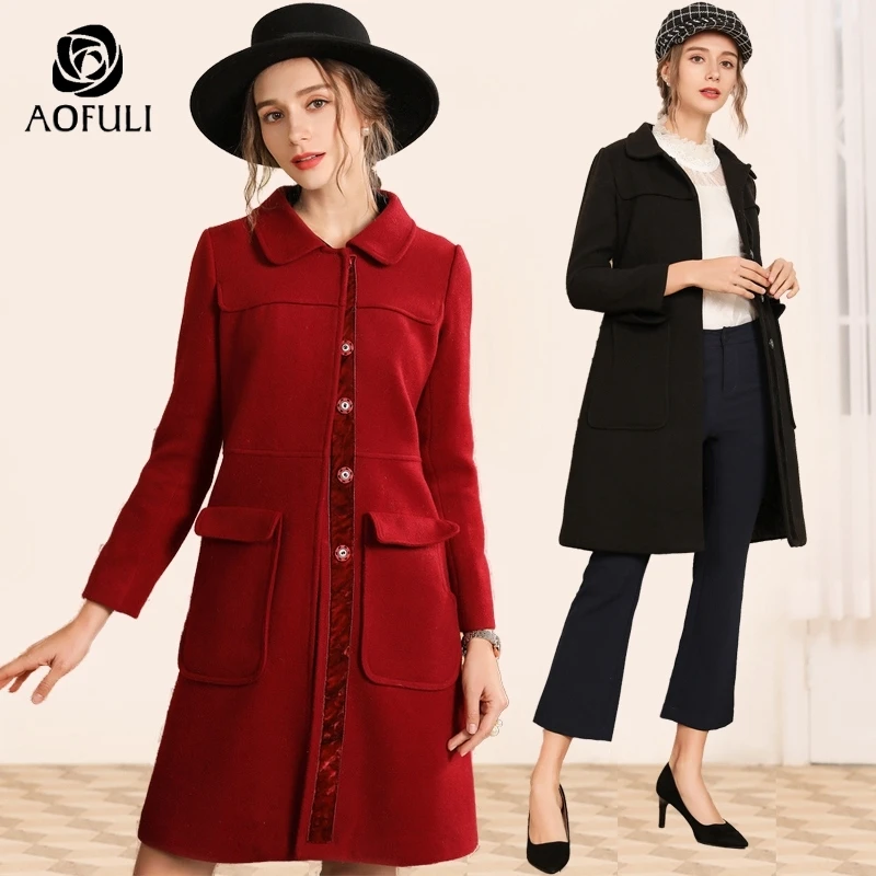 M/XL ~ 4XL однотонное женское флисовое Зимнее Пальто однобортное с длинным рукавом и