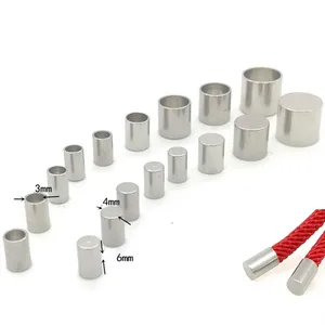 Колпачки из нержавеющей стали для изготовления ювелирных изделий сделай сам, круглые зажимы для шнура, браслета, 20 шт., 1,52345 мм