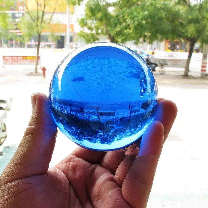 

40mm Awesome Ultra Clear Blue Glass Quartz Crystal Sphere Ball