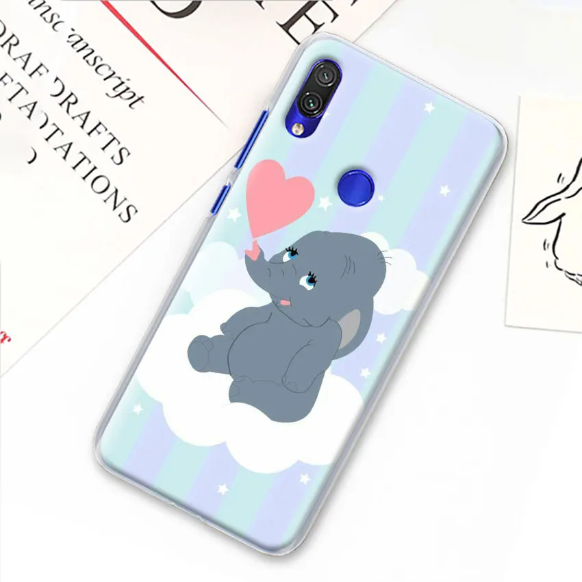 Милый мультяшный слон Дамбо чехол для телефона Xiao mi Red mi 7 5 6 Pro Note 7 Pro 5 5A 6 mi A1 A2 8 Lite 9 чехол Coque