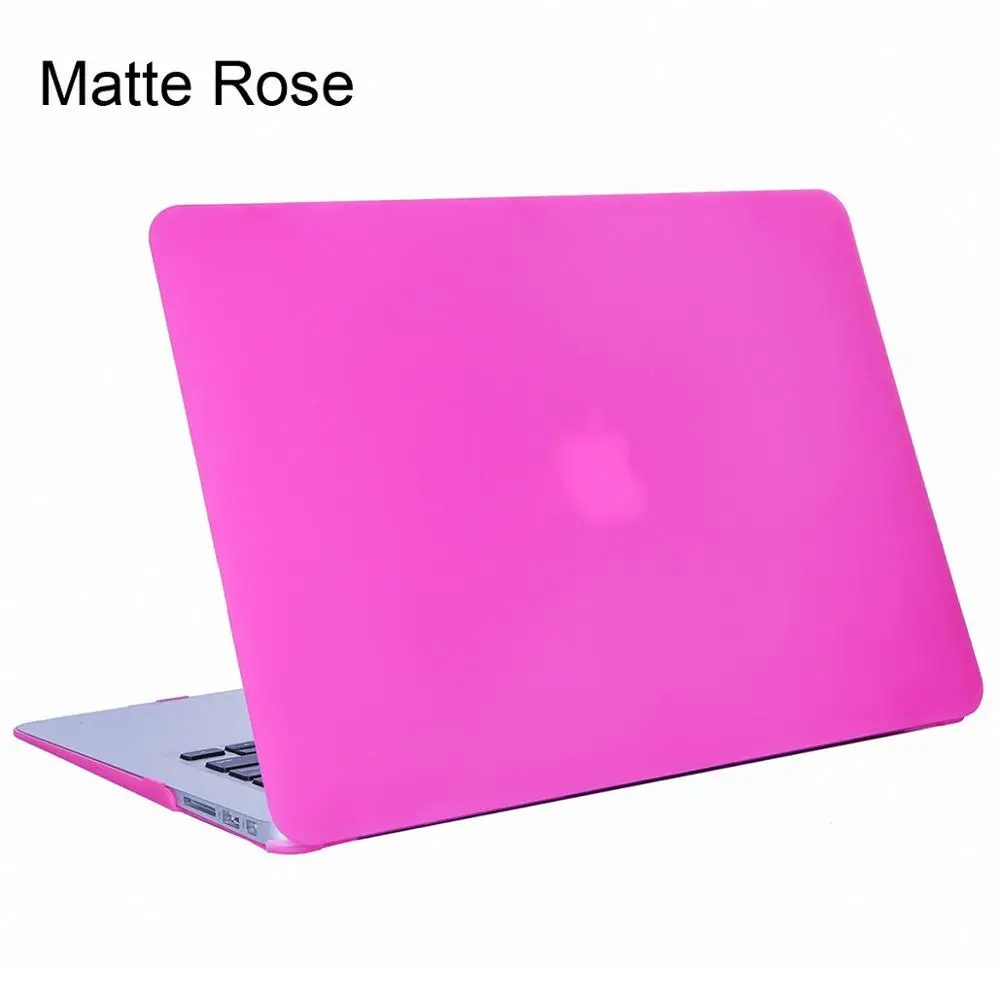 Матовая оболочка чехол для MacBook Air Pro retina 11 12 13 15 дюймов Сумка для ноутбука чехол для coque Mac Book Air 11 13 Чехол - Цвет: Matte Rose