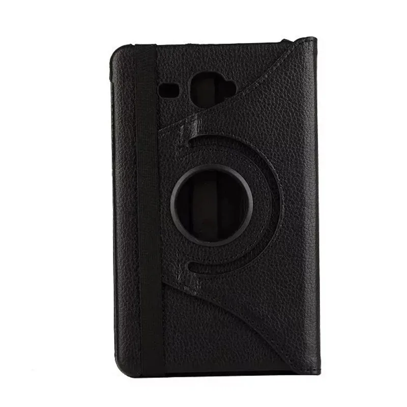 Black 360 Вращающийся чехол для samsung Galaxy Tab A 7,0 T280 T285 SM-T280 SM-T285 из искусственной кожи чехол раскладной стенд Смарт Cove - Цвет: Black