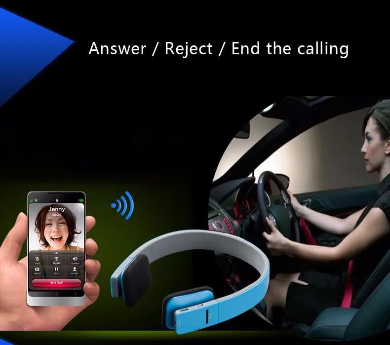 AEC BQ618 Смарт Беспроводная Bluetooth 4,0 гарнитура Регулируемые наушники шумоподавление наушники с микрофоном для смартфона
