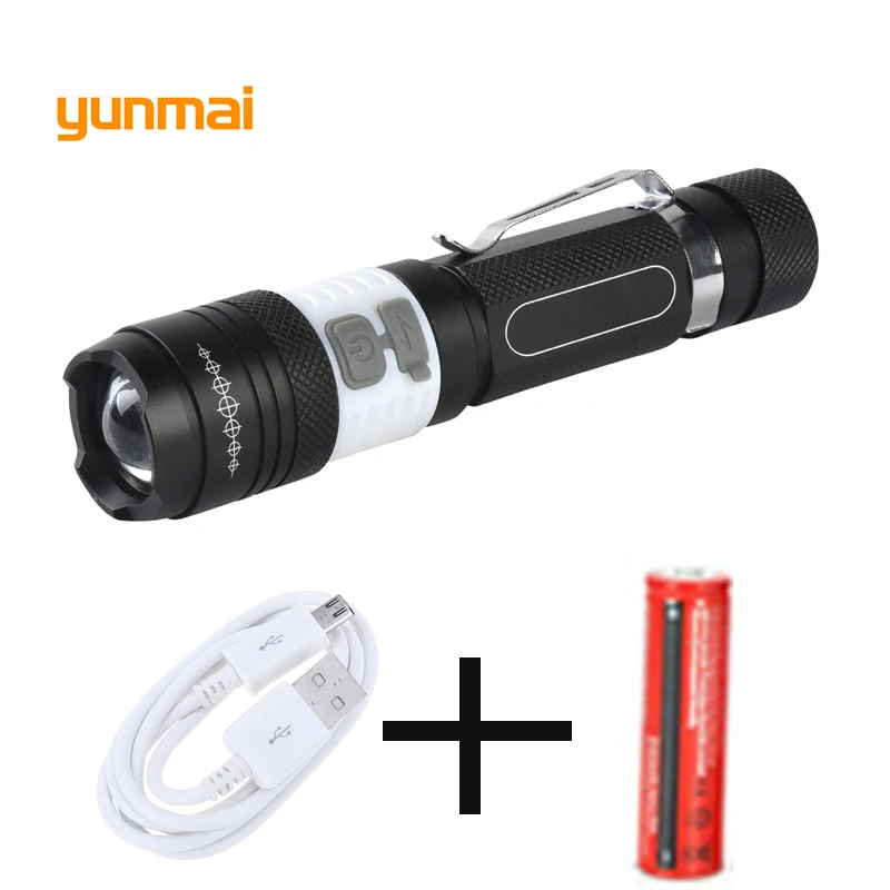 COB USB LED Flashlight 18650 Zoom Torch Waterproof Flashlights XM-L T6 3800LM 3 Mode Led Zoomable Light for Hunting Camping
COB USB LED Flashlight 18650 Zoom Torch Waterproof Flashlights XM-L T6 3800LM 3 Mode Led Zoomable Light for Hunting Camping