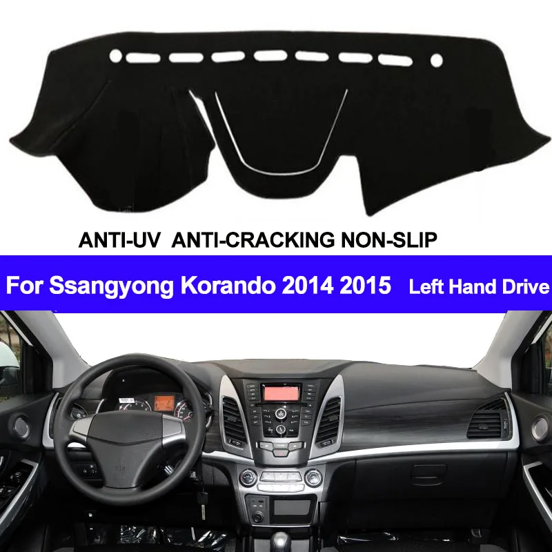 Чехол TAIJS для приборной панели автомобиля коврик Ssangyong Korando 2014 2015 строительный
