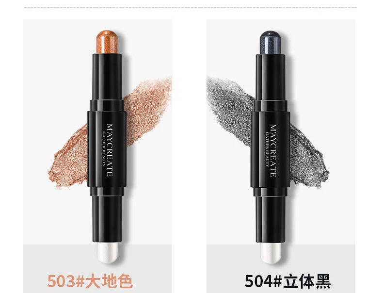 Брендовые Двухсторонние Тени для век пигментированные цветные долговечные