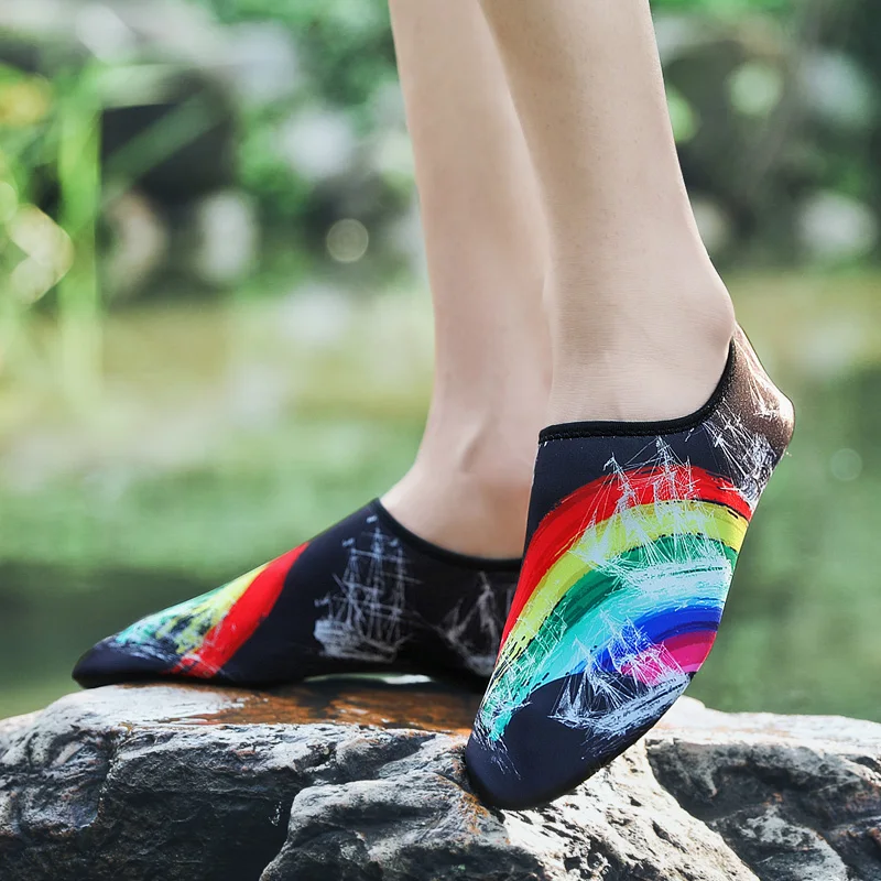 Мужская и Женская водонепроницаемая обувь для плавания пляжная большие размеры