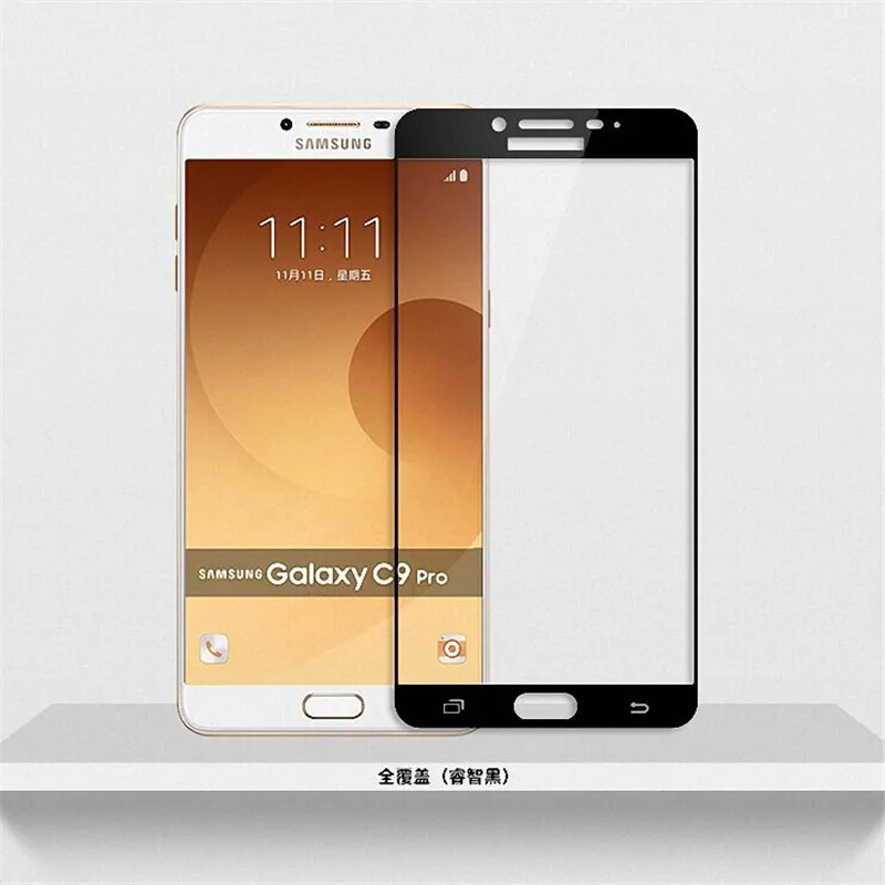 Закаленное стекло с полным покрытием для Samsung Galaxy C9 Pro c9000 6 дюймов стеклянный