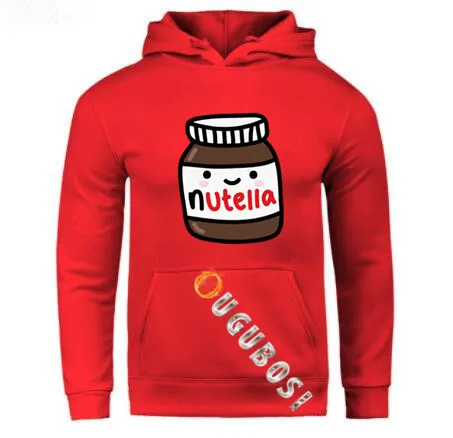 100% хлопковая толстовка с принтом брендовая одежда футболки Nutella банку рисунок