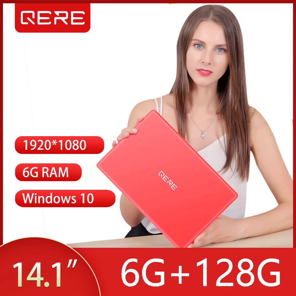 QERE 14 1 дюймовый ноутбук с 6G RAM 128G SSD Игровые ноутбуки ультрабук intel j3455