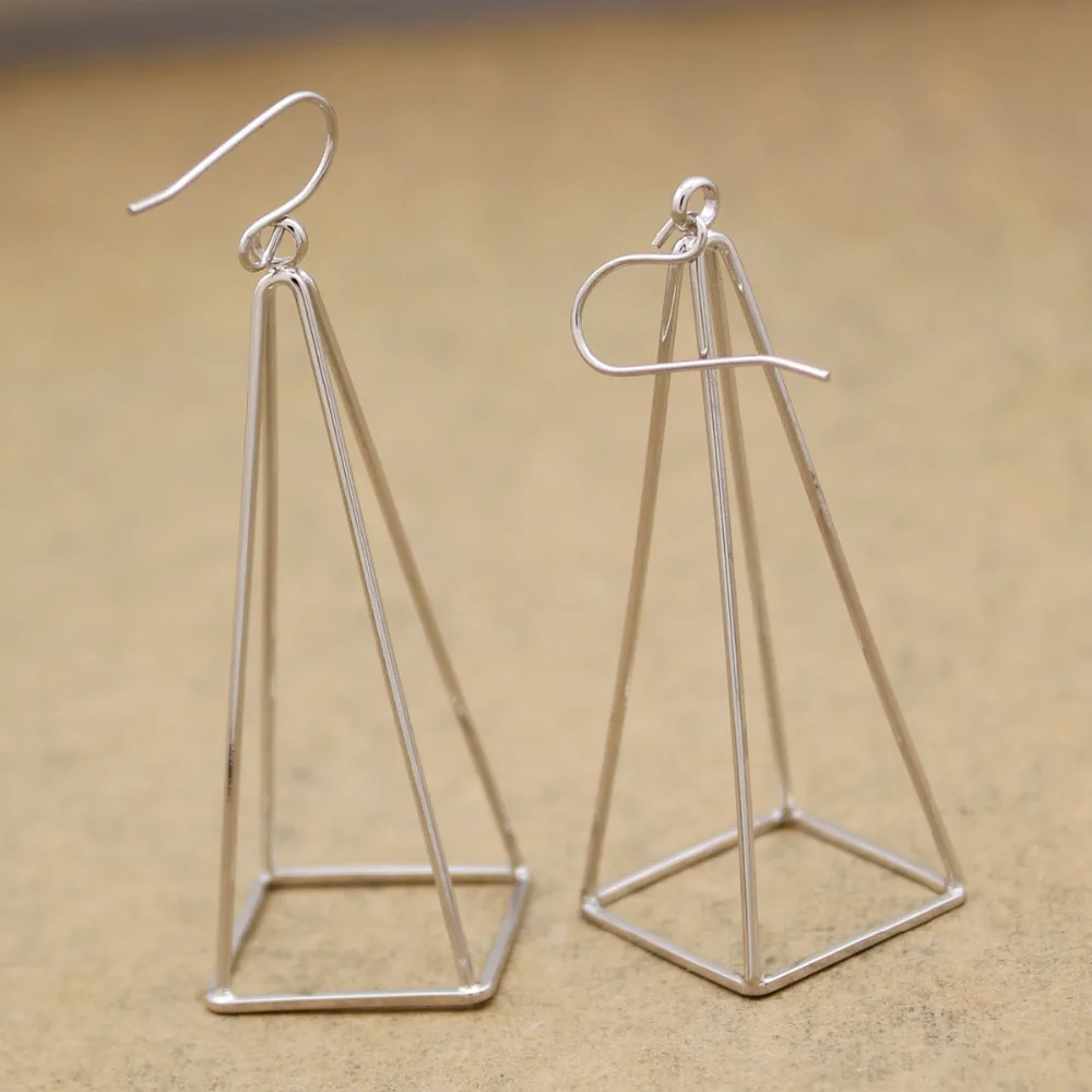 Черные серьги подвески в стиле стимпанк с золотистым/серебристым покрытием 3D