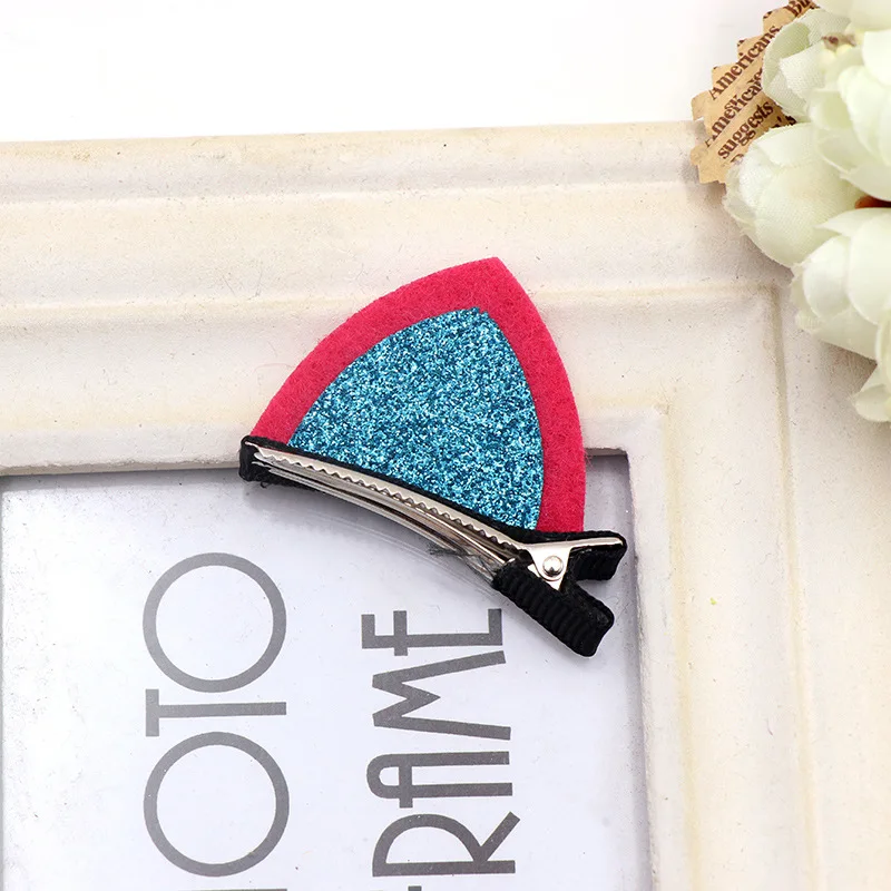 Sale 6 Colors 20PCS Girls Hair Clip Lovely Cat Ear Hairpin Cute Accessories Children dropshipping baby girl hair clips | Детская одежда