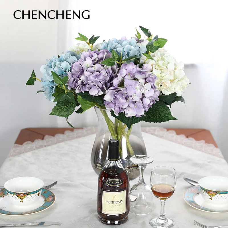 CHENCHENG 1 шт. шелковые искусственные цветы гортензии букет для свадьбы декоративные домашний