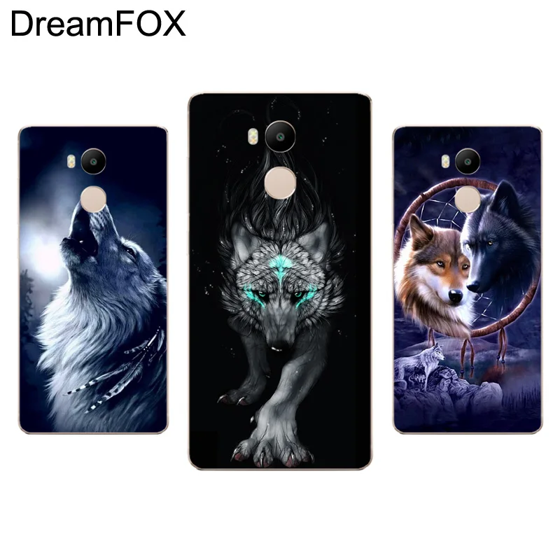 DREAMFOX M082 Мягкий силиконовый чехол из ТПУ с милыми животными волк для Xiaomi Redmi Note 3 4 4X5