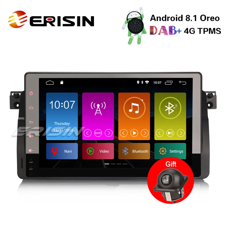 Erisin ES2896B 9 &quotНовый Android 8 1 автомобильный стерео Системы gps DAB + 4 г без DVD для BMW E46 M3 Rover
