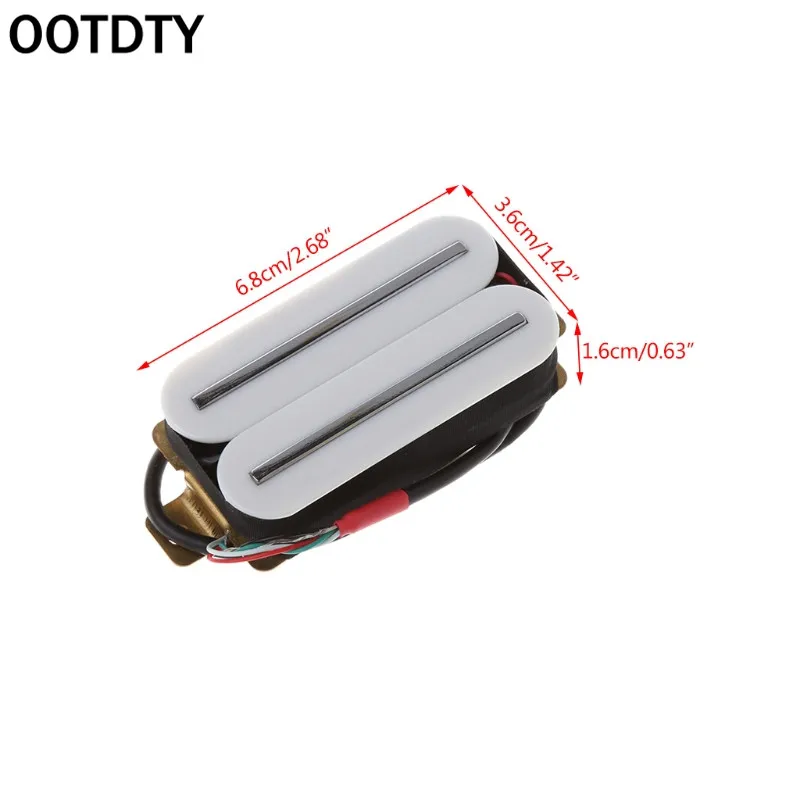 

OOTDTY Electric Guitar Pickup Ceramic Dual Rail Double Coil Humbucker 57 High Output