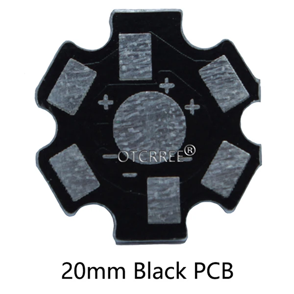 20mm Black PCB 10-1000 шт. 1W3W5W светодиодный радиатор алюминиевая Базовая пластина печатная плата подложка 20 мм Звезда 16 мм комплект DIY охлаждение 20 мм для 1 3 5 Вт - Испускаемый цвет: 20mm Black PCB