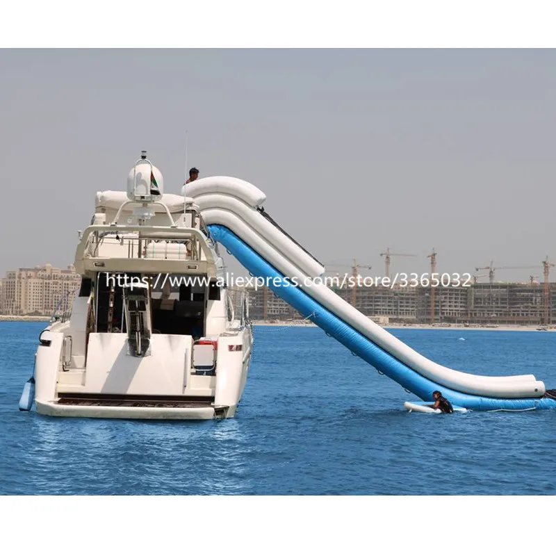 Гигантская надувная водная горка для яхты яхты|water slide|inflatable floatwater slide boat |