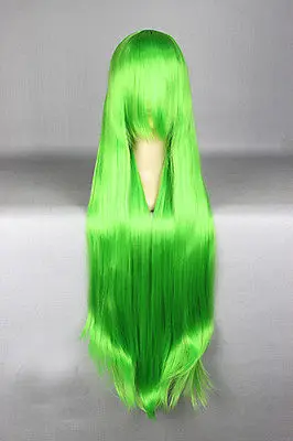 Мода длинные прямые многоцветная парик косплей волосы женщины 100 см