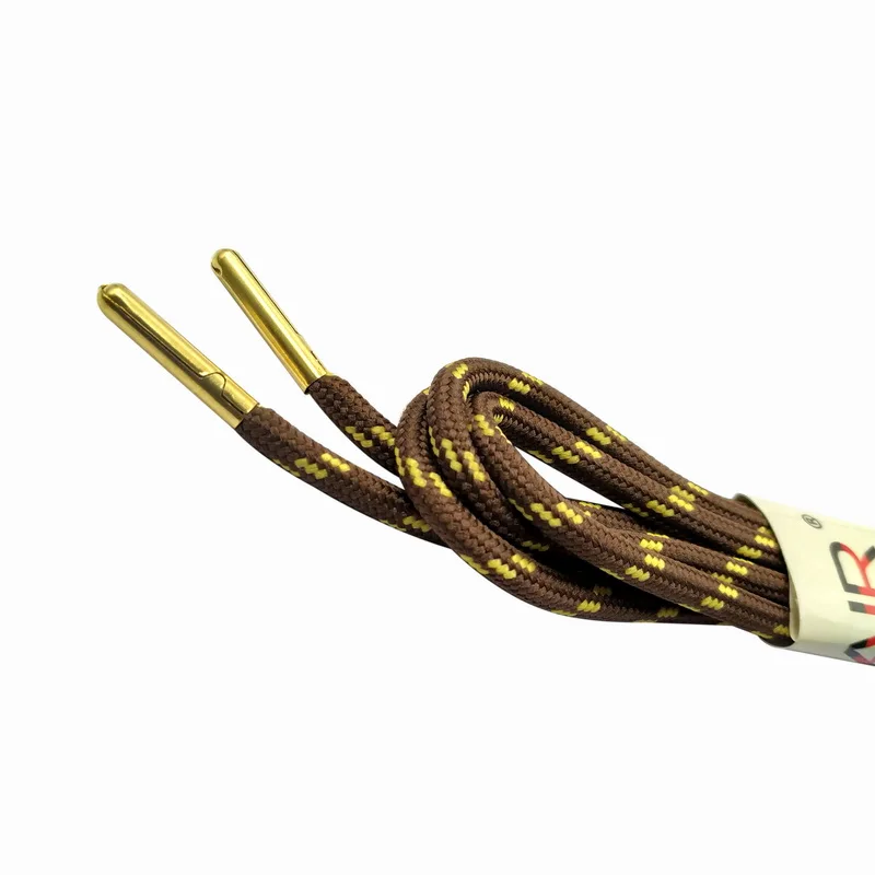 JUPHAIR спортивные круглые шнурки с металлической головкой, подходят для всех видов спорта, беговые кроссовки, шнурки для обуви, волнистые полосатые полиэфирные шнурки