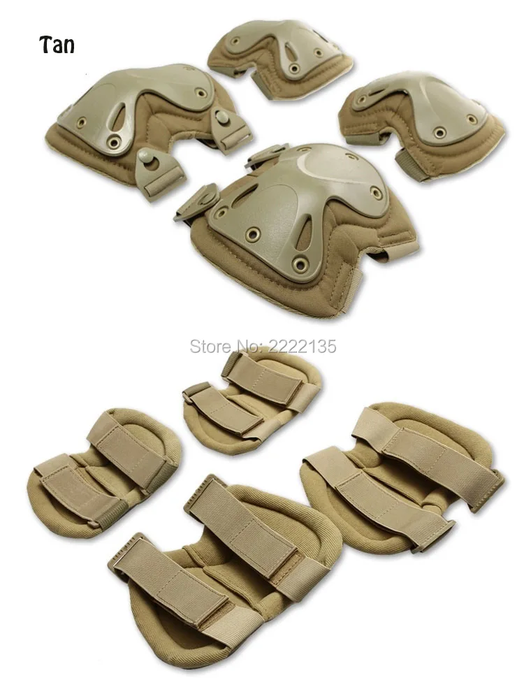 Военные тактические защитные наколенники налокотники для поддержки страйкбола