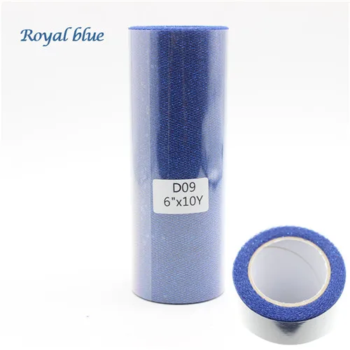 Royal blue 15 см 10yd тени с металлическим блеском тюль рулон Свадебные вечерние украшения катушка пачка упаковка для подарка на день рождения Рождество события поставки - Цвет: Royal blue