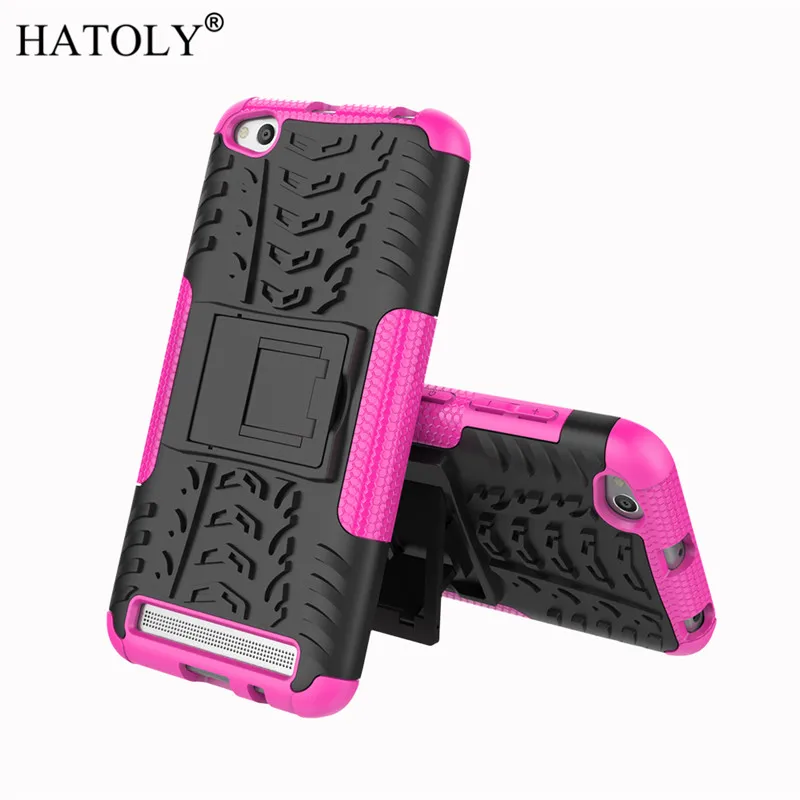 For Xiaomi Redmi 5A Case Anti-knock Bumper Heavy Duty Armor Stand Hard Back Cover Silicone Phone | Мобильные телефоны и