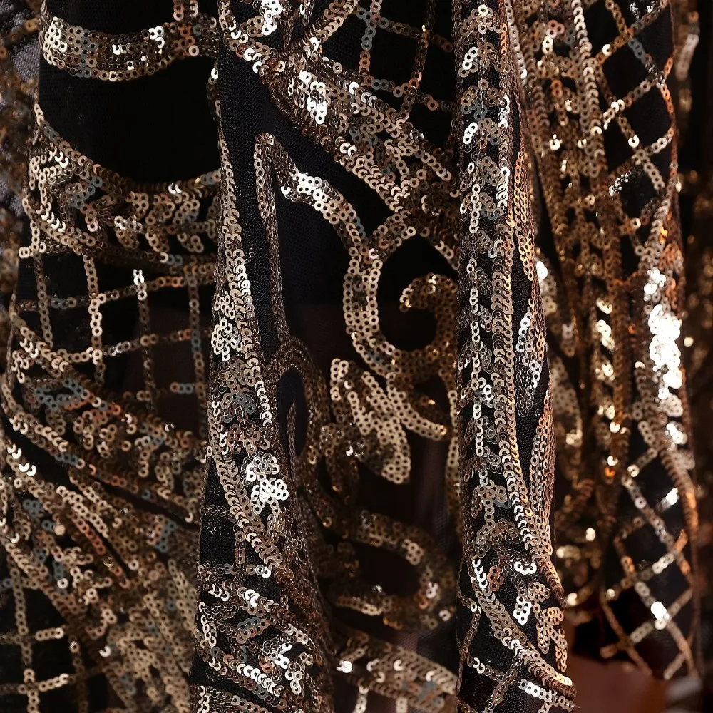 Sequined V Neck 2018 Новое Женское Элегантное Длинное вечерние платье для вечеринки