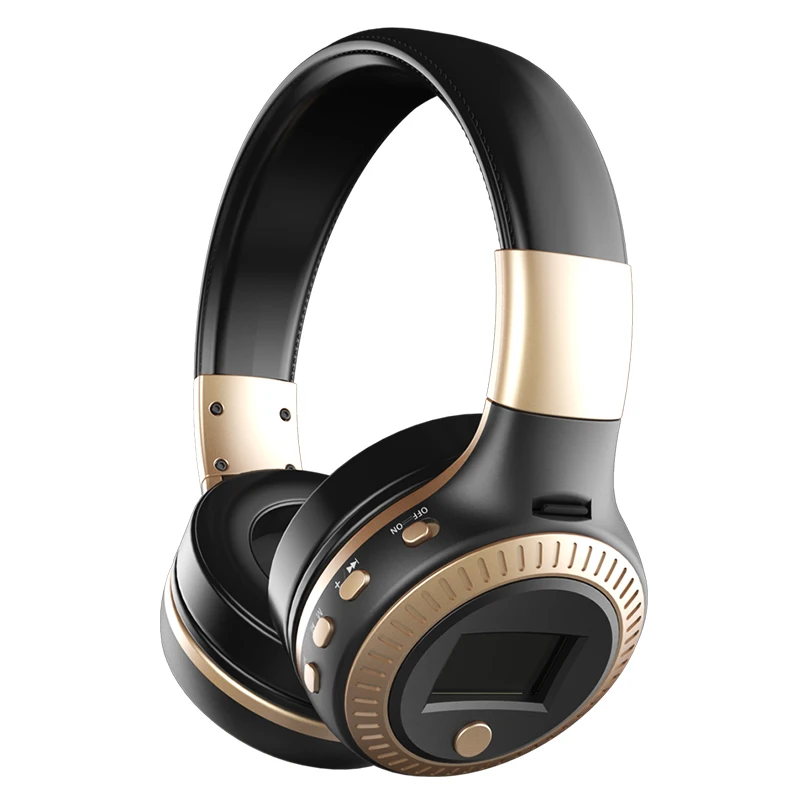 ZEALOT B19 беспроводные Bluetooth наушники с ЖК-дисплеем HiFi бас стерео наушники гарнитура с микрофоном FM радио Micro-SD TF слот для карт