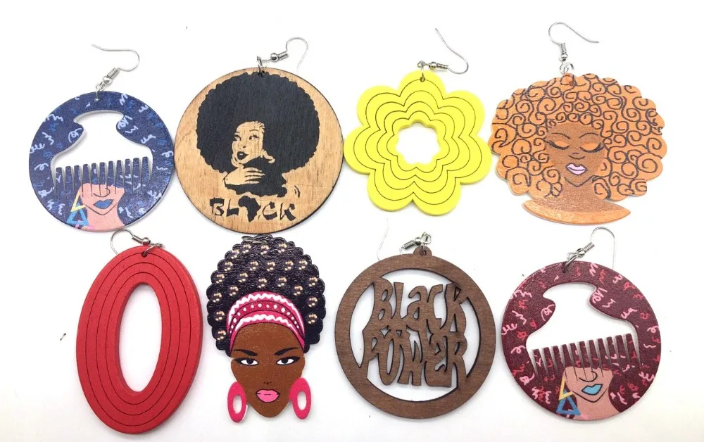 Есть в наличии! Африканские деревянные серьги смешанного дизайна|wooden earrings|earrings