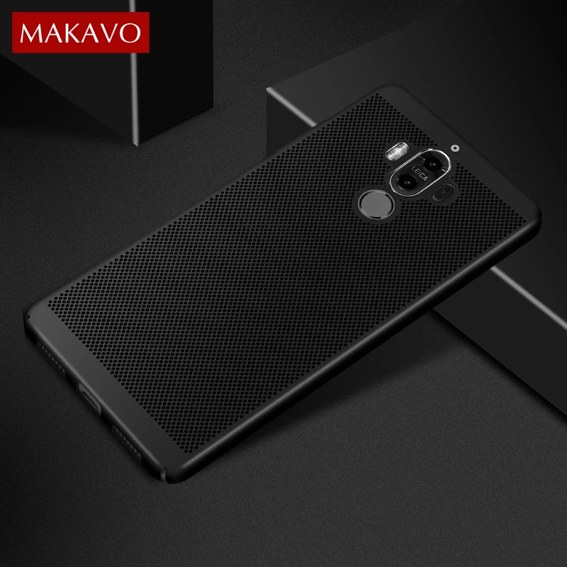MAKAVO для Huawei Mate 9 чехол 360 матовая кожа Fundas корпус из твердого пластика тонкий полый