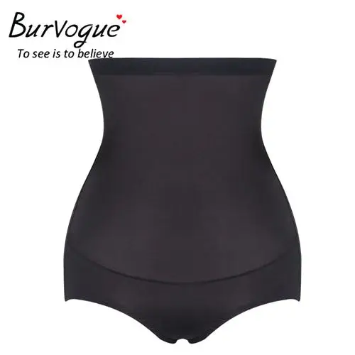 Black Burvogue Shaper, женские бесшовные трусики с высокой талией и контролем живота, Корректирующее белье для тела, Утягивающее нижнее белье, Утягивающие трусы - Цвет: Black