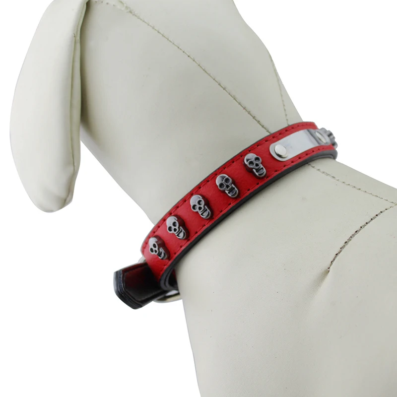 Ошейники DOGGYZSTLE для собак с шипами в виде черепа мягкие модные аксессуары из