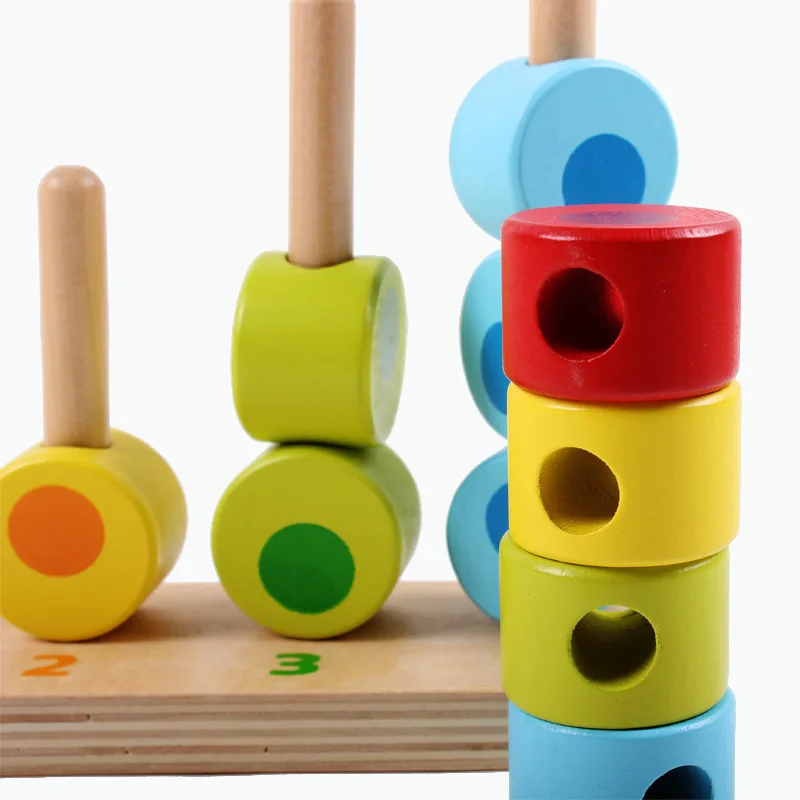 

Wooden Montessori Toys Baby 1-5 Stacking Stairs Learning Educational Toys for Kids For Children Juguetes Brinquedos MI2662H