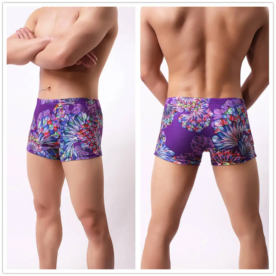 4 шт./лот, мужское нижнее белье, боксеры, мужские трусы Calzoncillo Hombre, шелковые трусы, мужские шорты, забавные мужские трусы