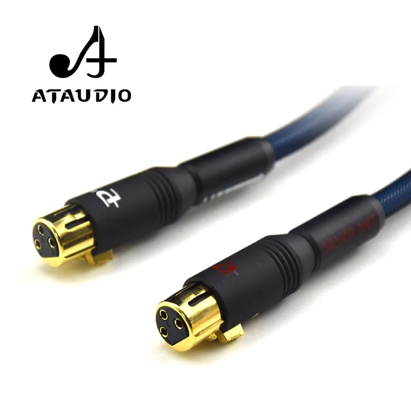 Кабель ATAUDIO Hifi XLR Мама папа G5 посеребренный кабель 2 RCA шт.|rca male cable|2 rcarca to |