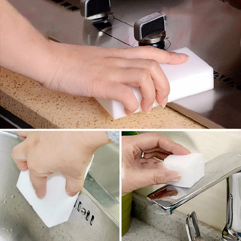 

100Pcs eraser magic Melamine Cleaning Sponge 10x6x2CM soft Non-toxic durable kitchen computer Cleaning brush easy to clean new